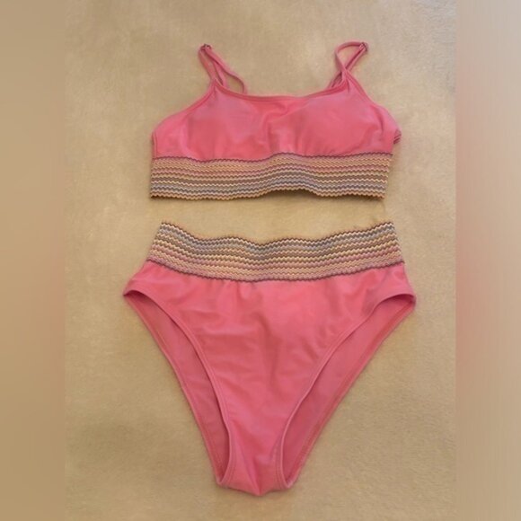 SHEIN Other - BARBIE PINK WITH MULTI COLOR BAND SZ SMALL